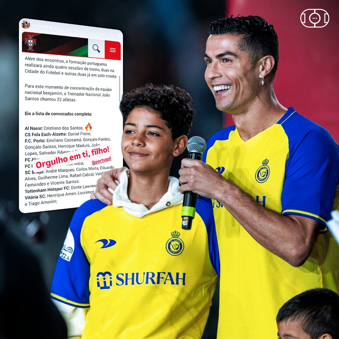 迷你罗身高已超过C罗合影配文有其父必有其子的简单介绍  第1张